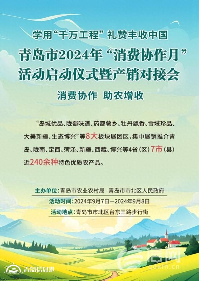 展銷240余種優(yōu)質(zhì)農(nóng)特產(chǎn)品 青島2024年“消費(fèi)協(xié)作月”活動來了